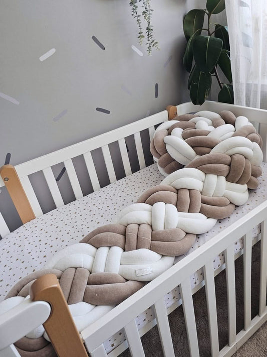 Custom Braided crib bumper. KARI studio