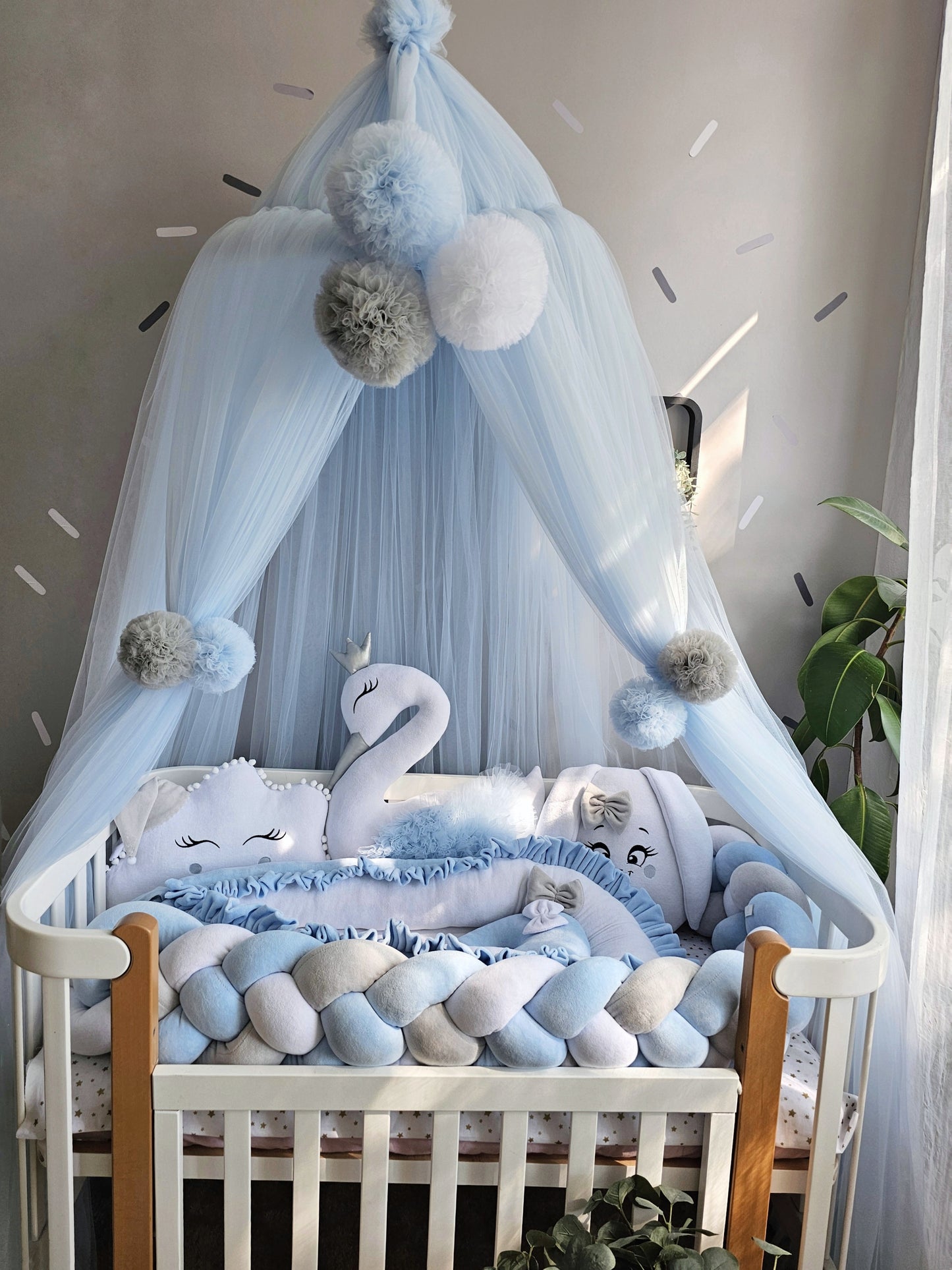 Baby boy bedding crib set blue