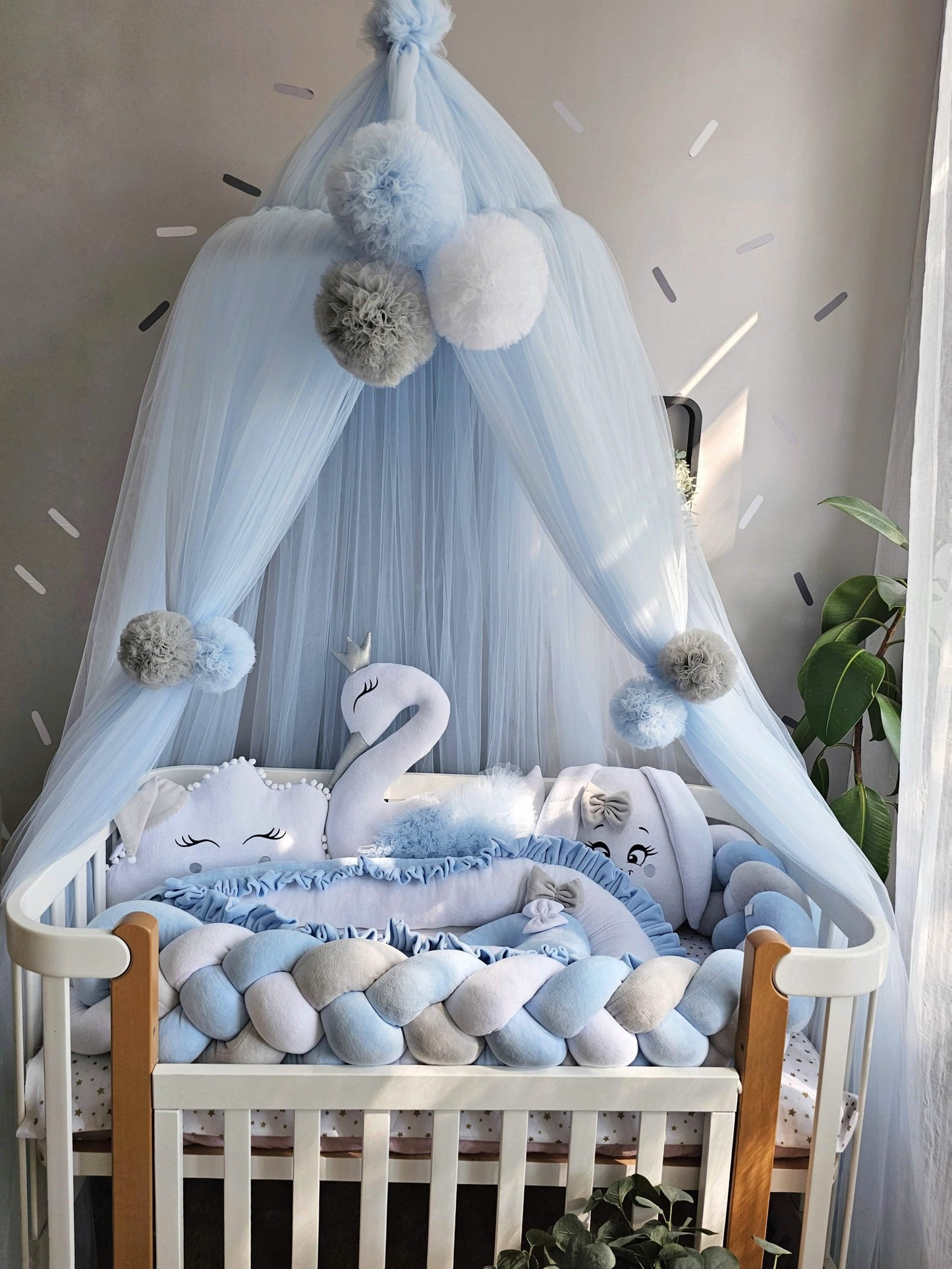 Baby boy bedding crib set blue