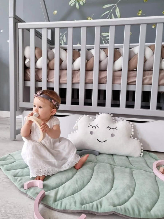 Baby leaf play mat blush rose - KariStudio