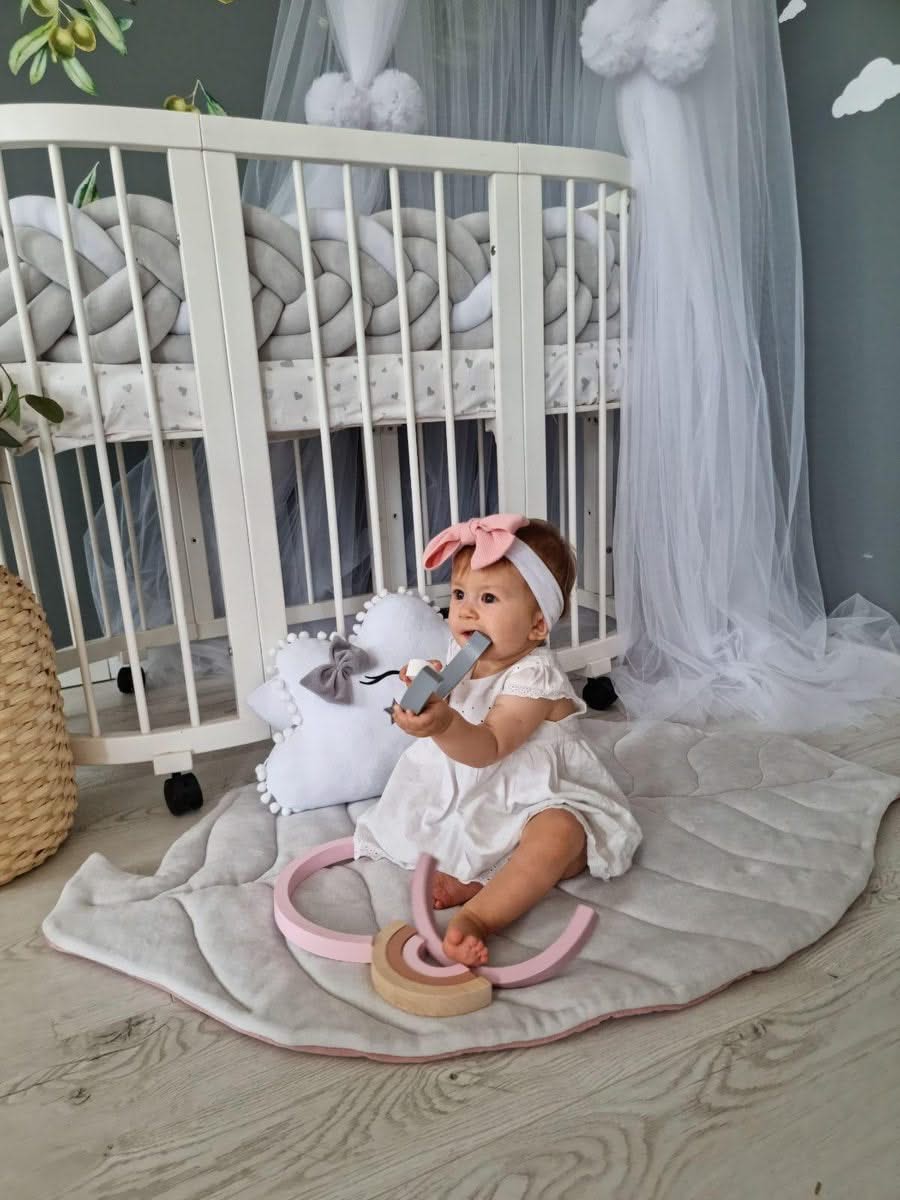 Baby leaf play mat blush rose - KariStudio