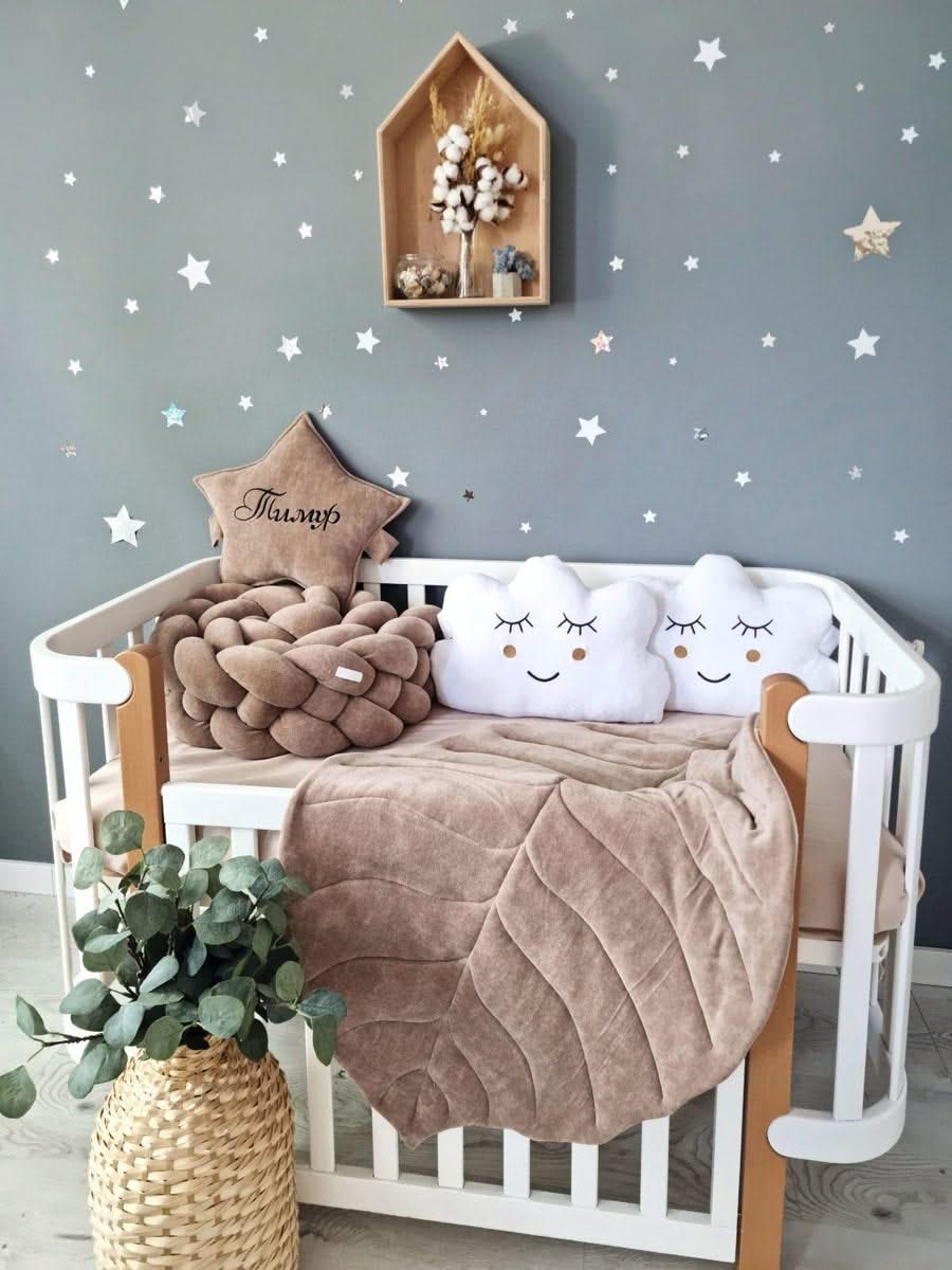 Baby leaf play mat blush rose - KariStudio