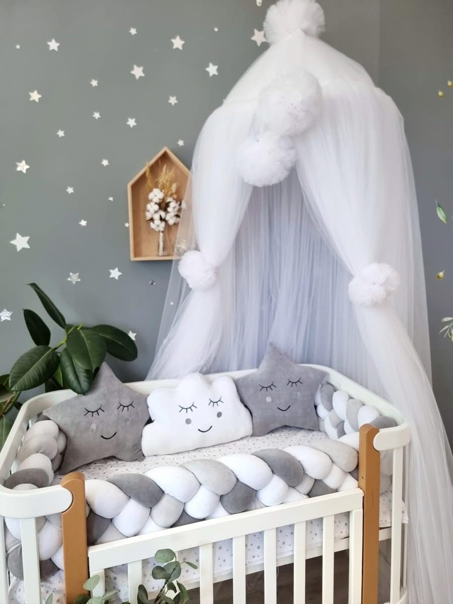 Personalized baby bedding set gray for boy - KariStudio