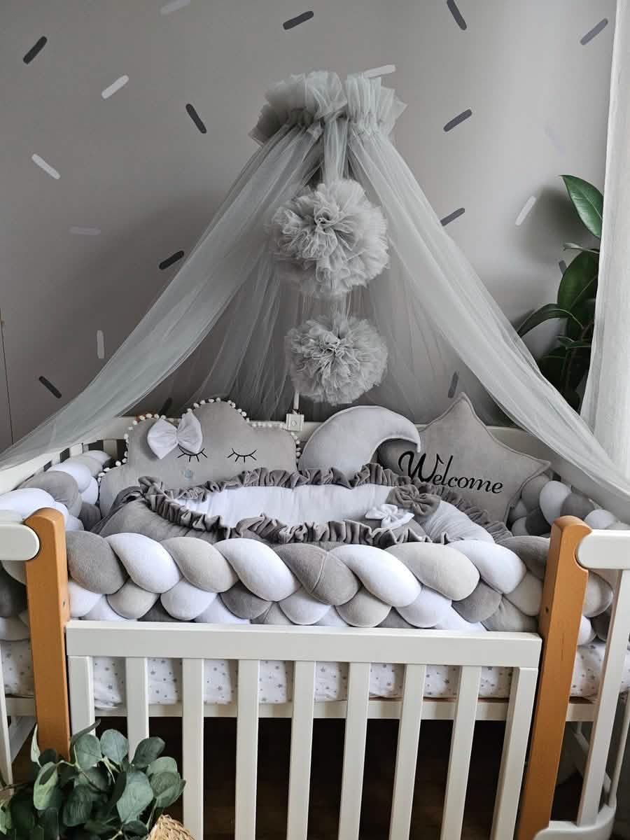 Luxury Baby Boy Bedding Set - Cloud Face, Star Face & Moon