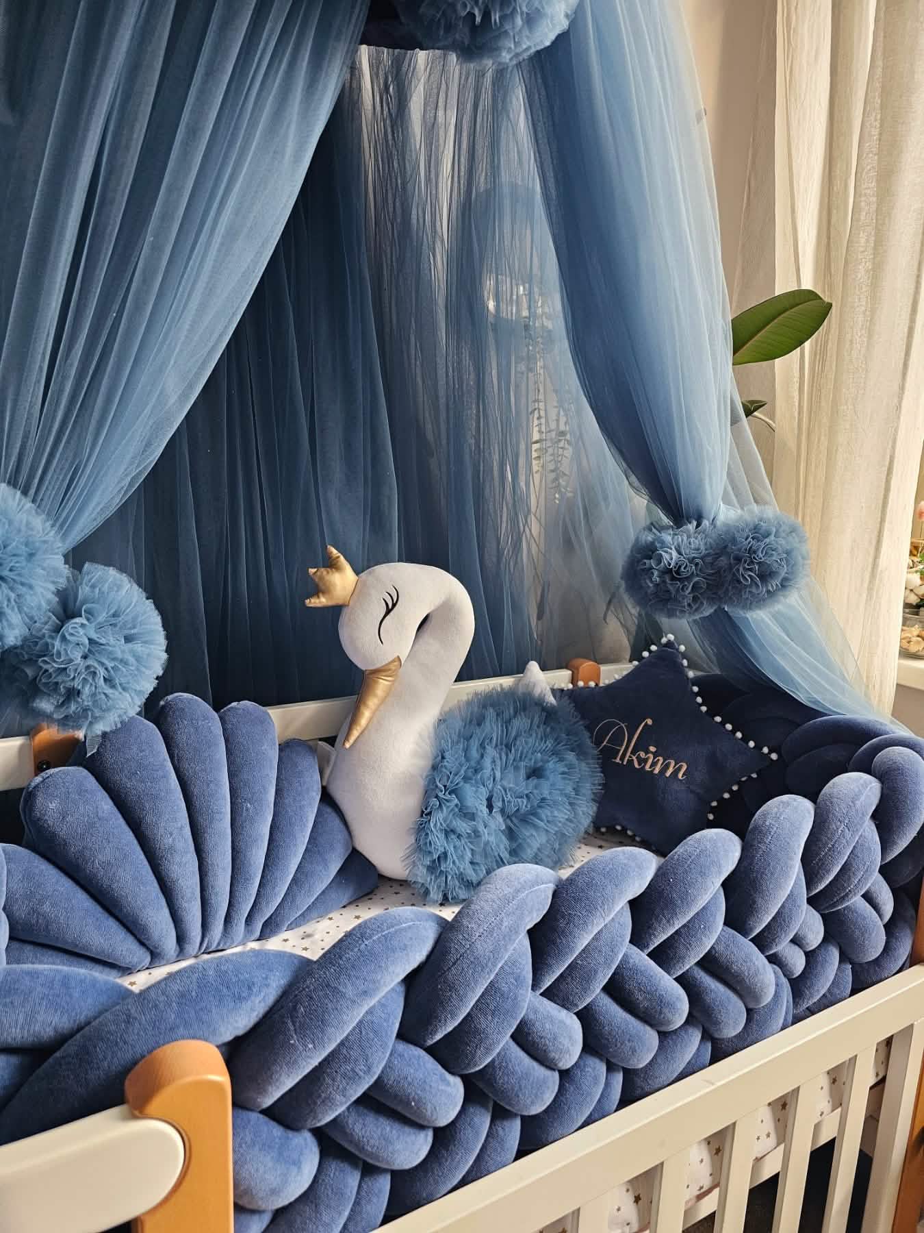 Personalized Baby Bedding Set Navy Blue | Premium Nursery Decor