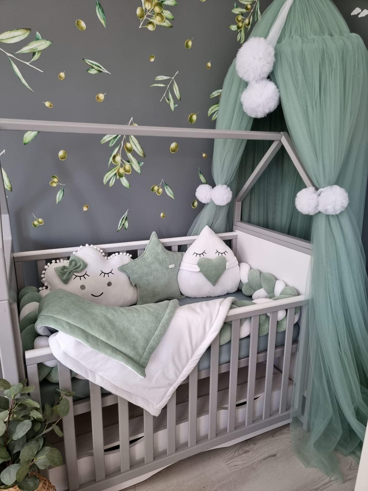 Light blush Princess baldachin, crib canopy - KariStudio