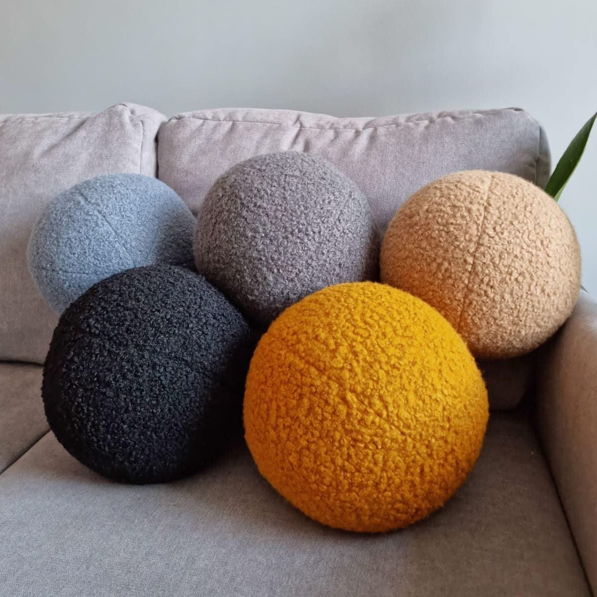 Decorative round pillow ball for couch, sofa - KariStudio