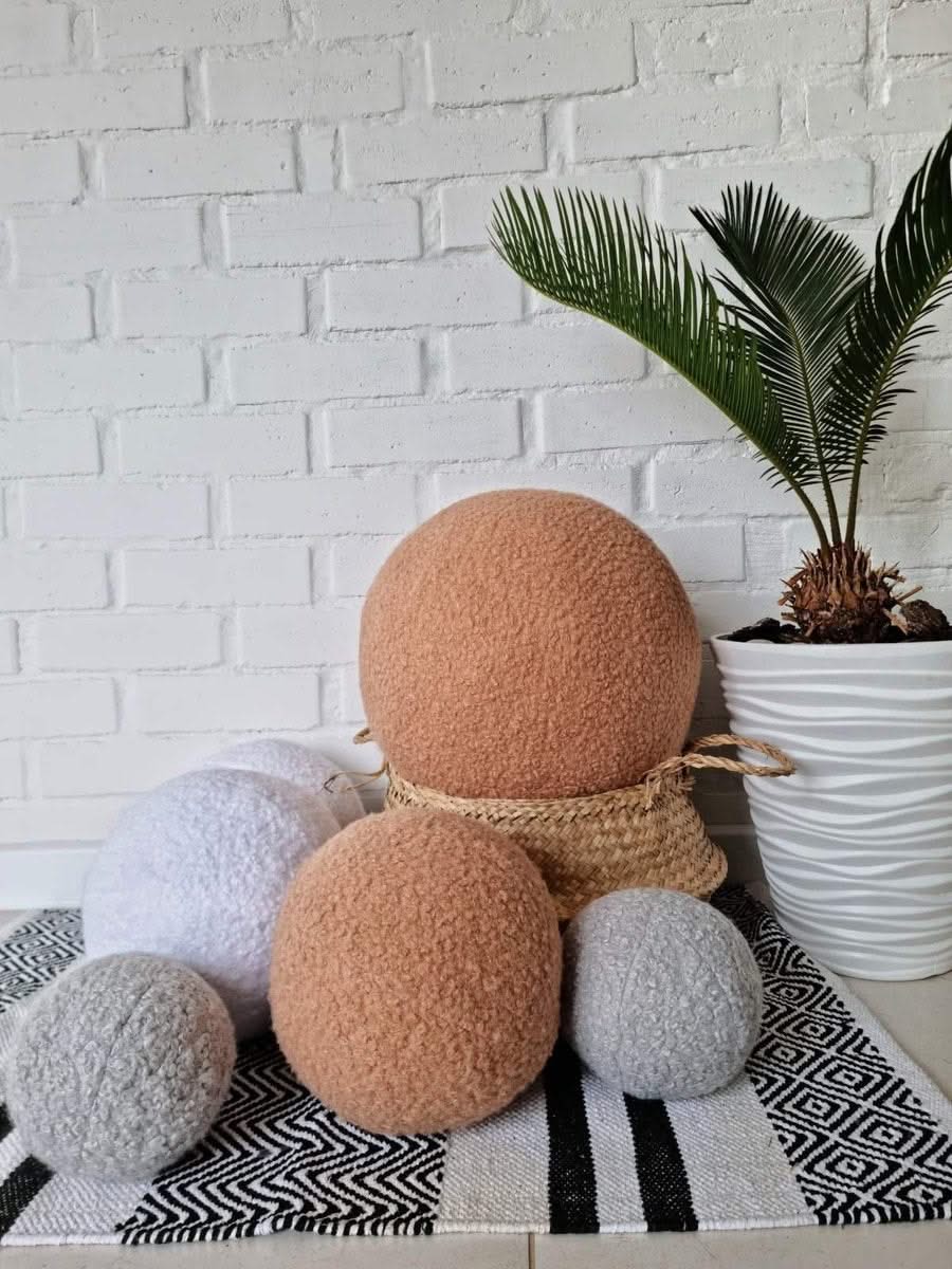 Decorative round pillow ball for couch, sofa - KariStudio