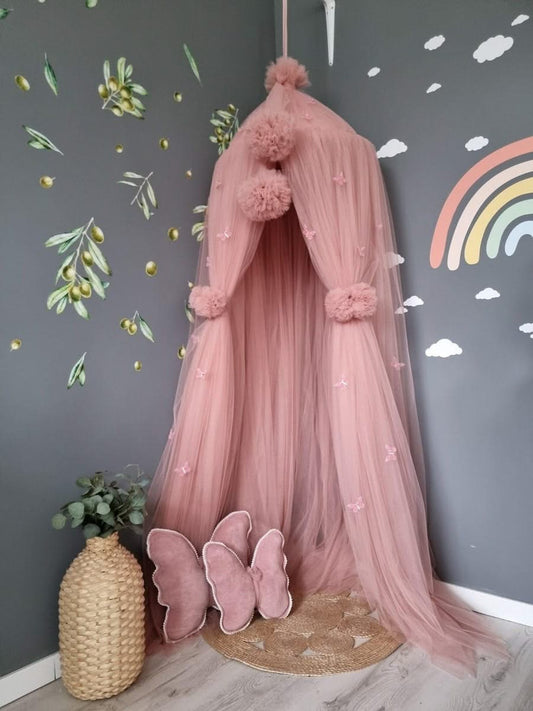 Butterfly pillow blush. Kids room decor. - KariStudio