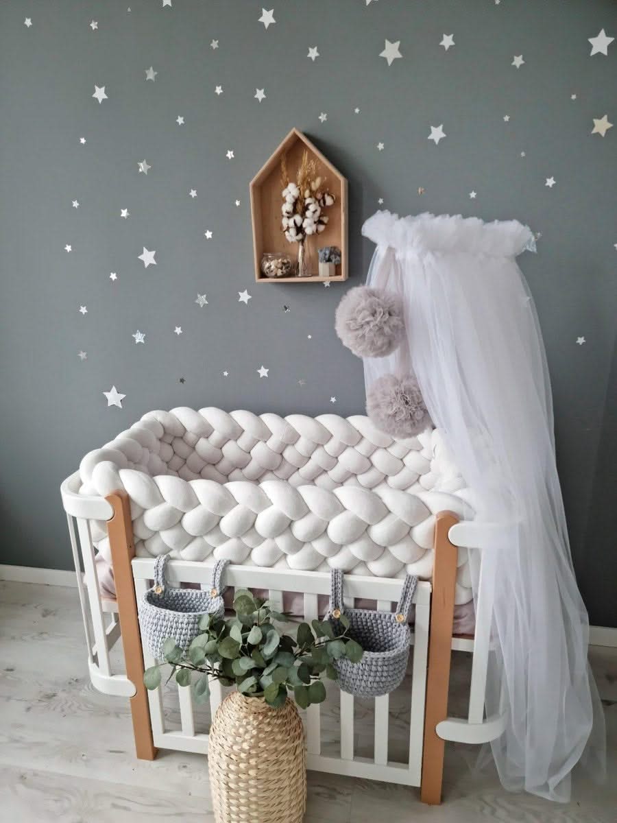 Triple braided crib bumper 25 cm - KariStudio