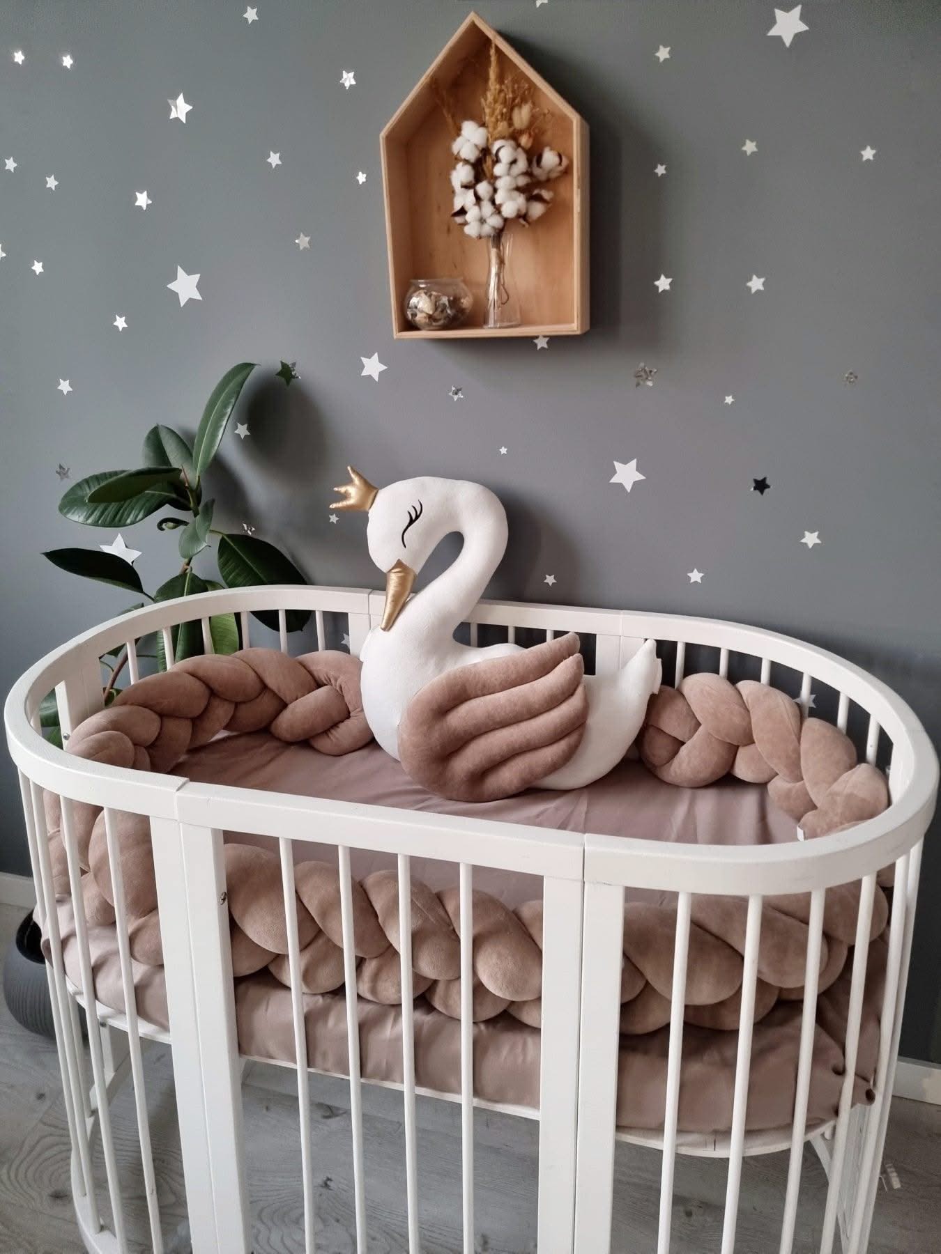 Princess Pillow swan blush, throw pillow - KariStudio