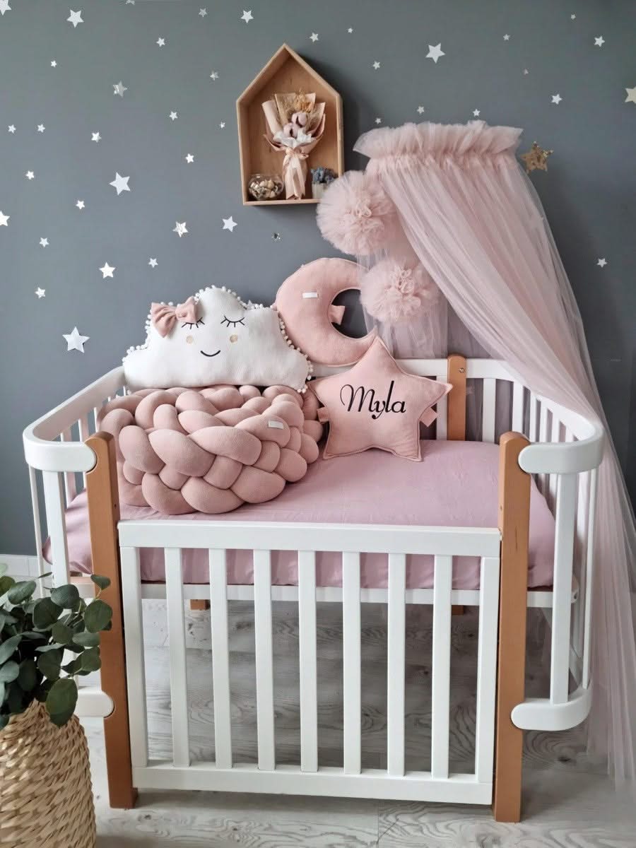 Personalized baby bedding set for girl blush 20 cm - KariStudio