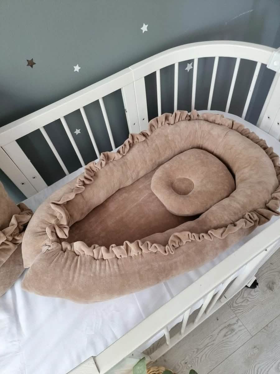Personalized baby bedding set beige cappuchino - KariStudio