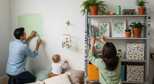 DIY nursery decor, family creativity, handmade nursery