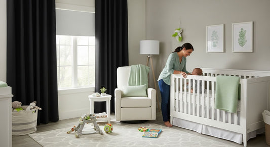 nursery blackout curtains, parenting, infant sleep