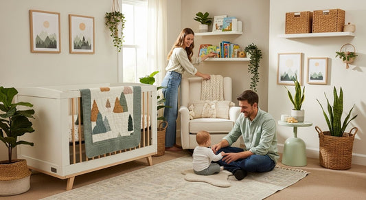 nursery decor, cozy baby room, family