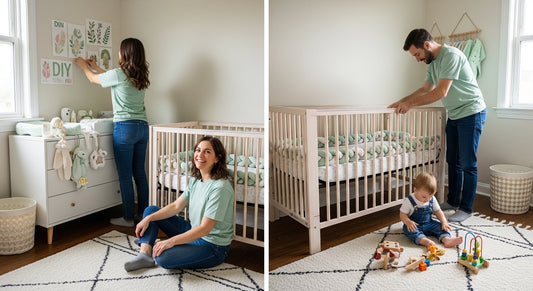 budget nursery, DIY baby room, secondhand furniture
