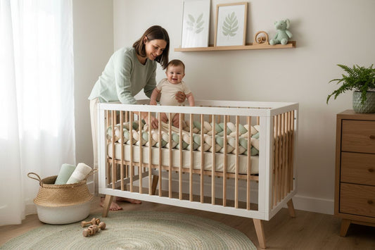 crib bedding, nursery, safe sleep