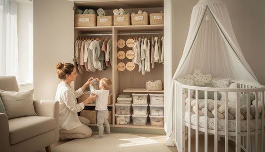 nursery closet organization