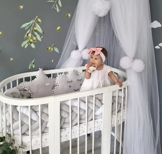 Personalized baby crib bedding set blush and light pink