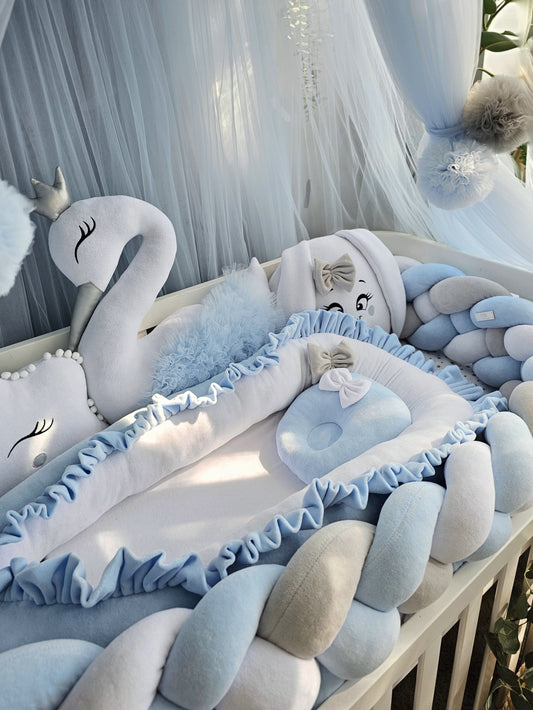 Baby boy bedding crib set blue