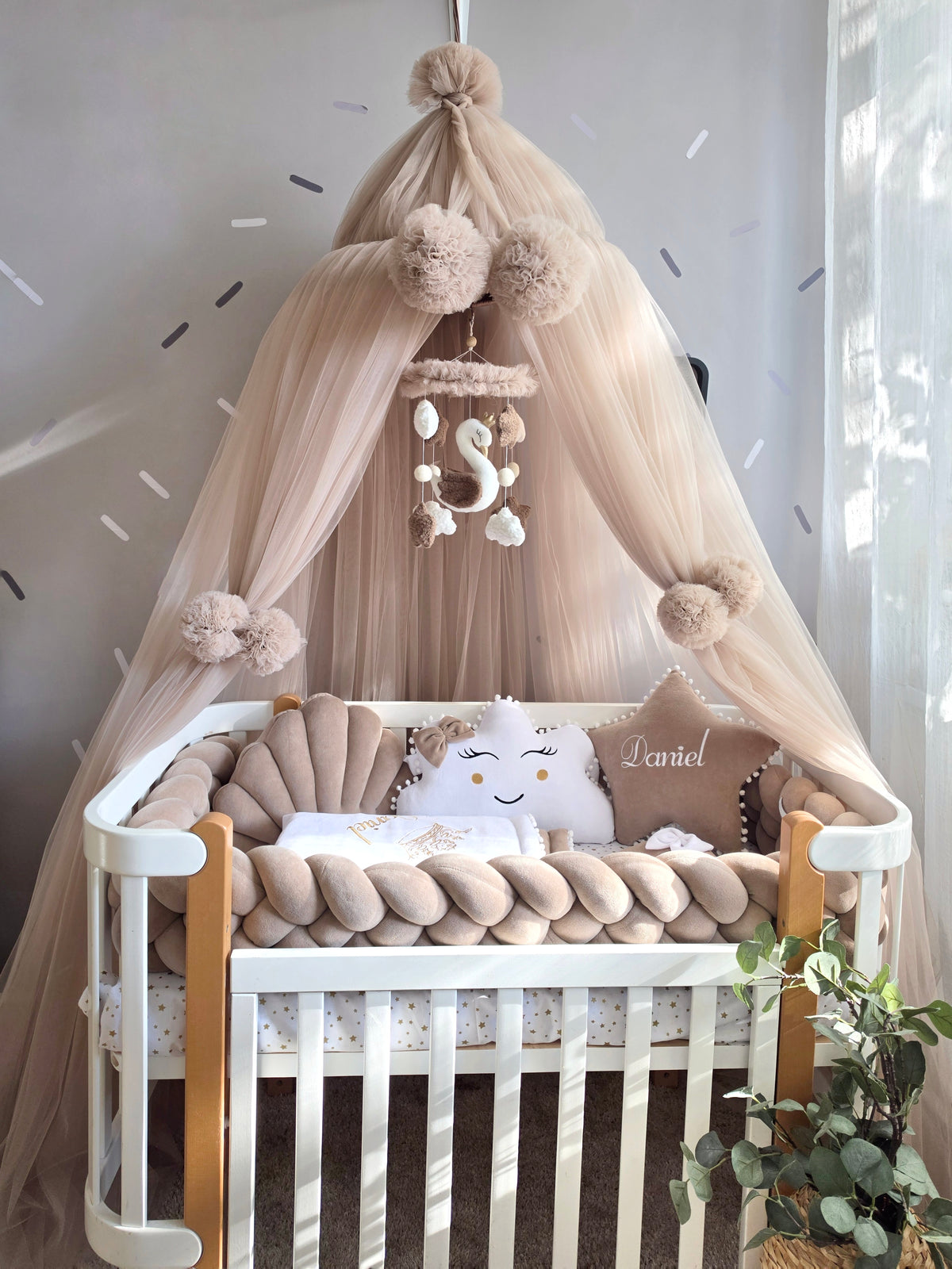 Baby Boy Bedding Set Cappuccino - Personalized Baby Nursery Decor
