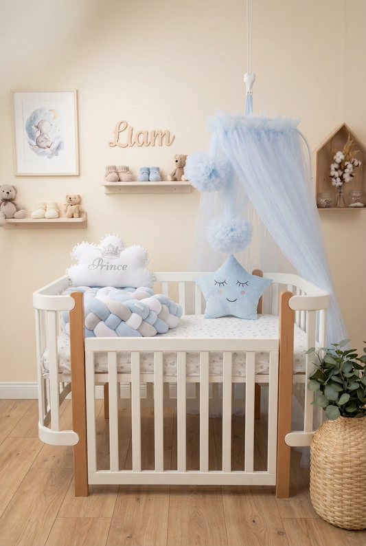 Baby Crib Canopy Curtain