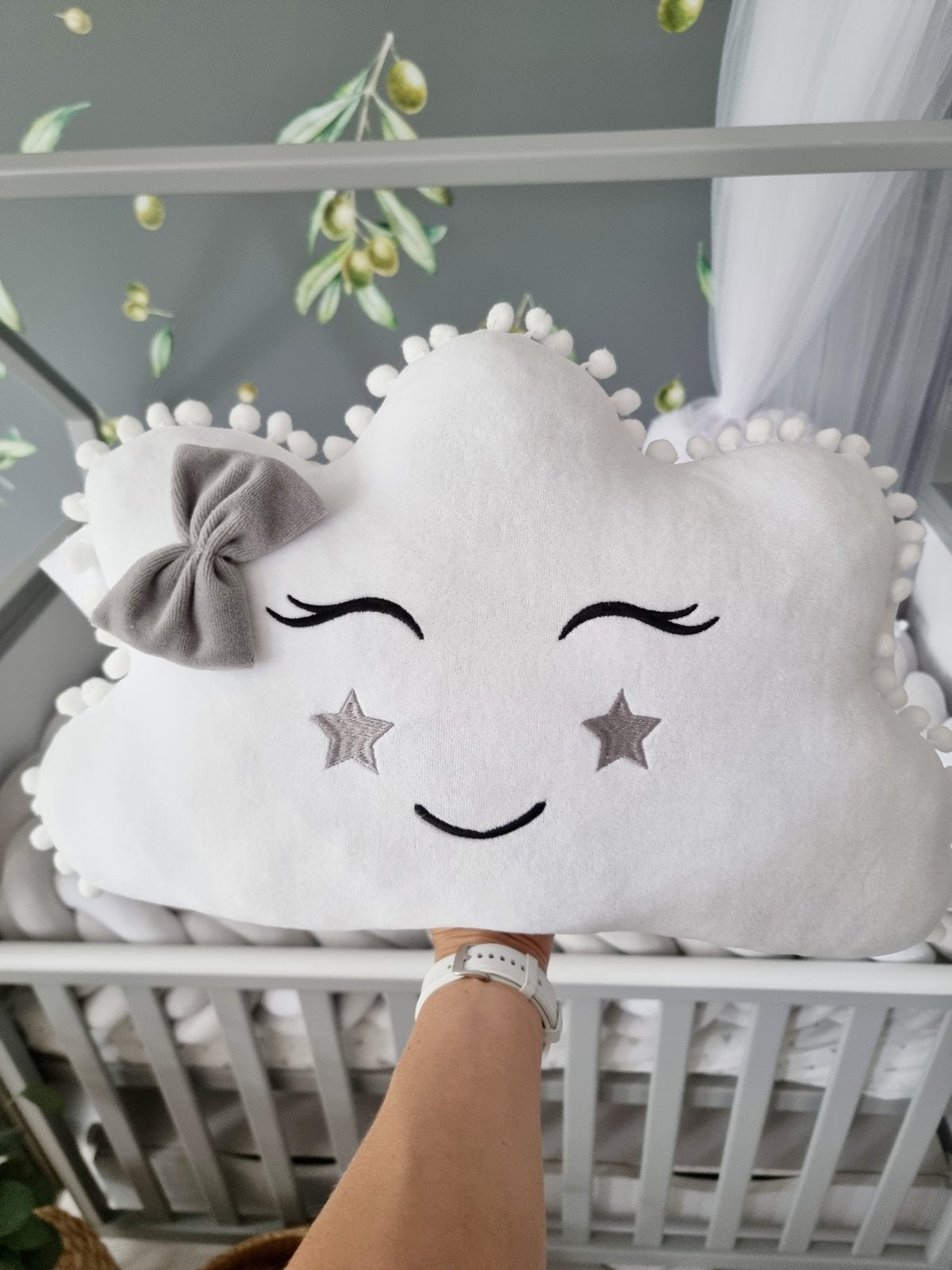 Baby pillow cloud with face. KARI studio