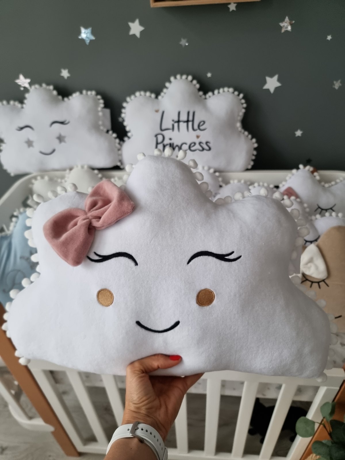 Baby pillow cloud with face. KARI studio