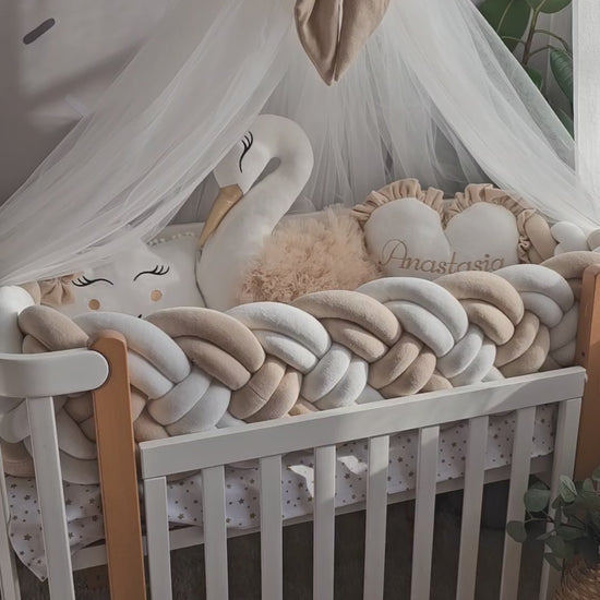 Personalized Baby Bedding Set creamy beige | Premium Nursery Decor