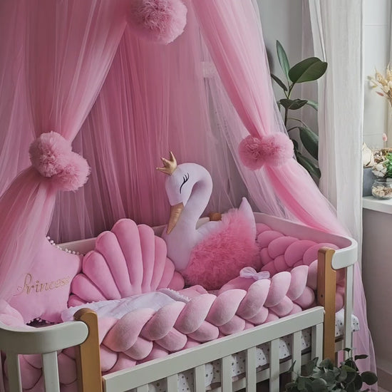 Personalized Girl Bedding Set Pink | Handmade Nursery Decor