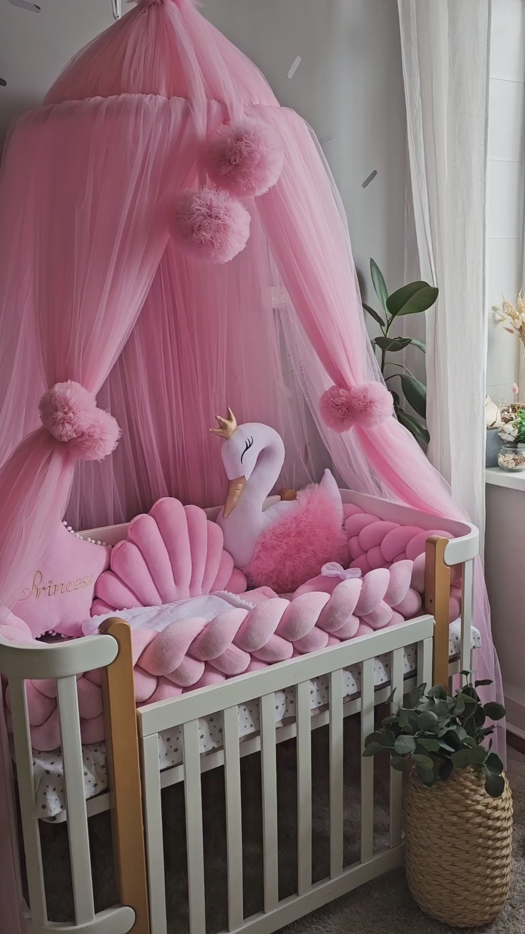 Personalized Girl Bedding Set Pink | Handmade Nursery Decor