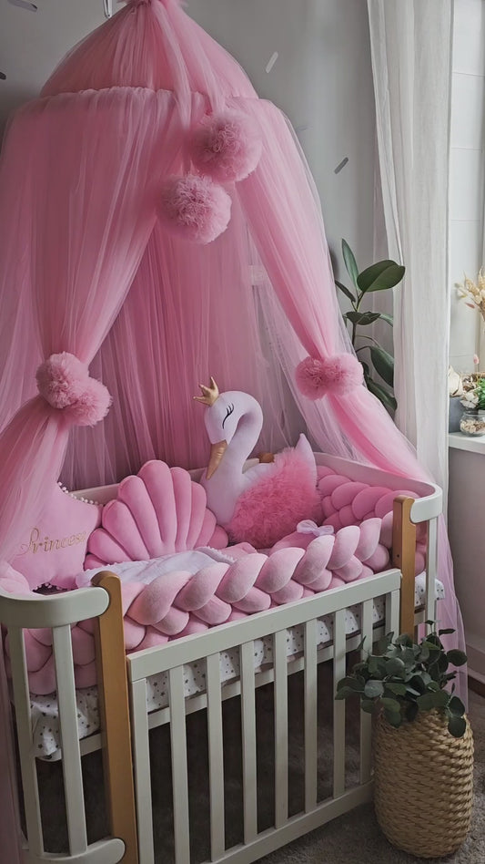 Personalized Girl Bedding Set Pink | Handmade Nursery Decor