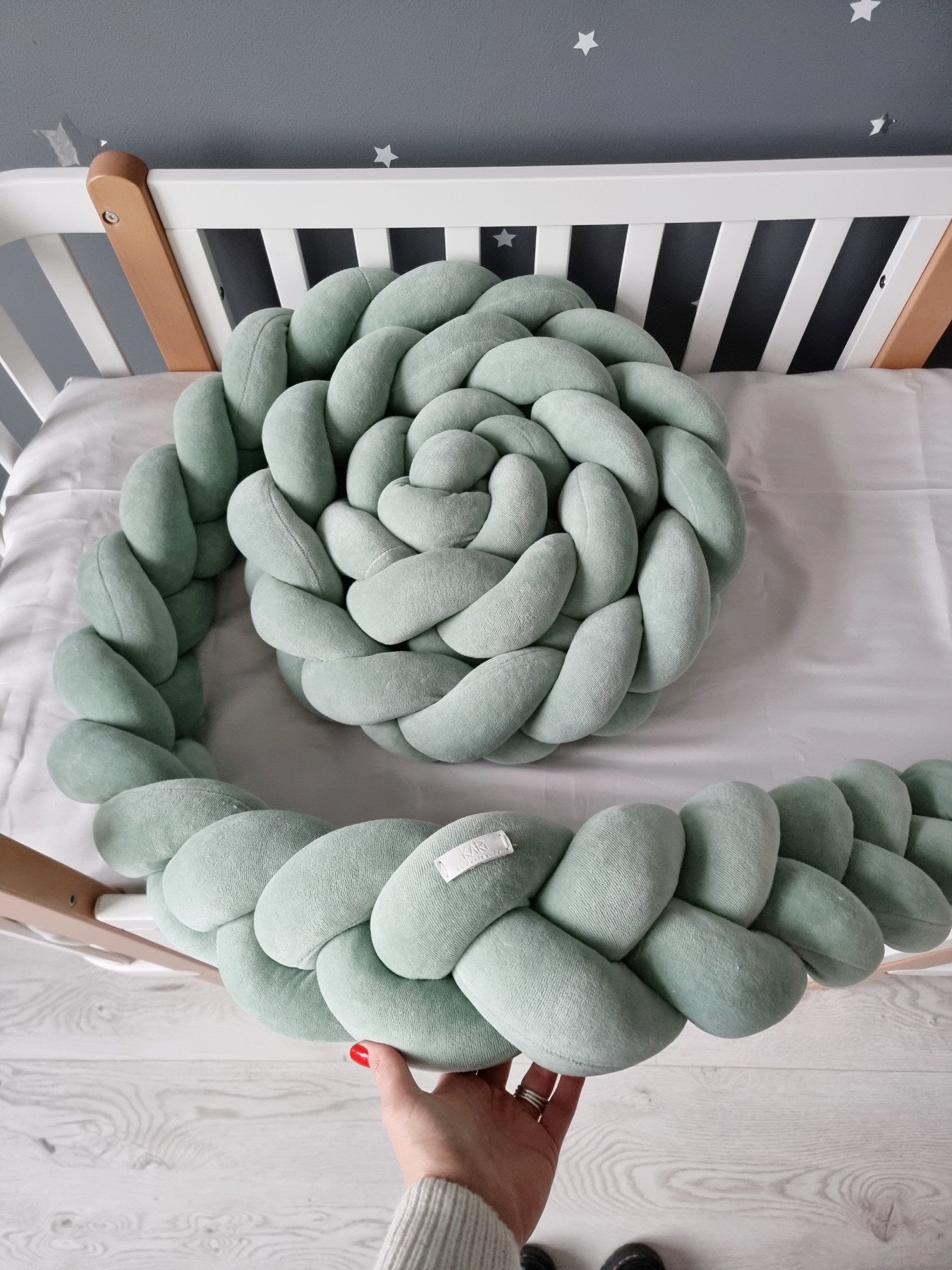 Braided crib bumper 15 cm - KariStudio