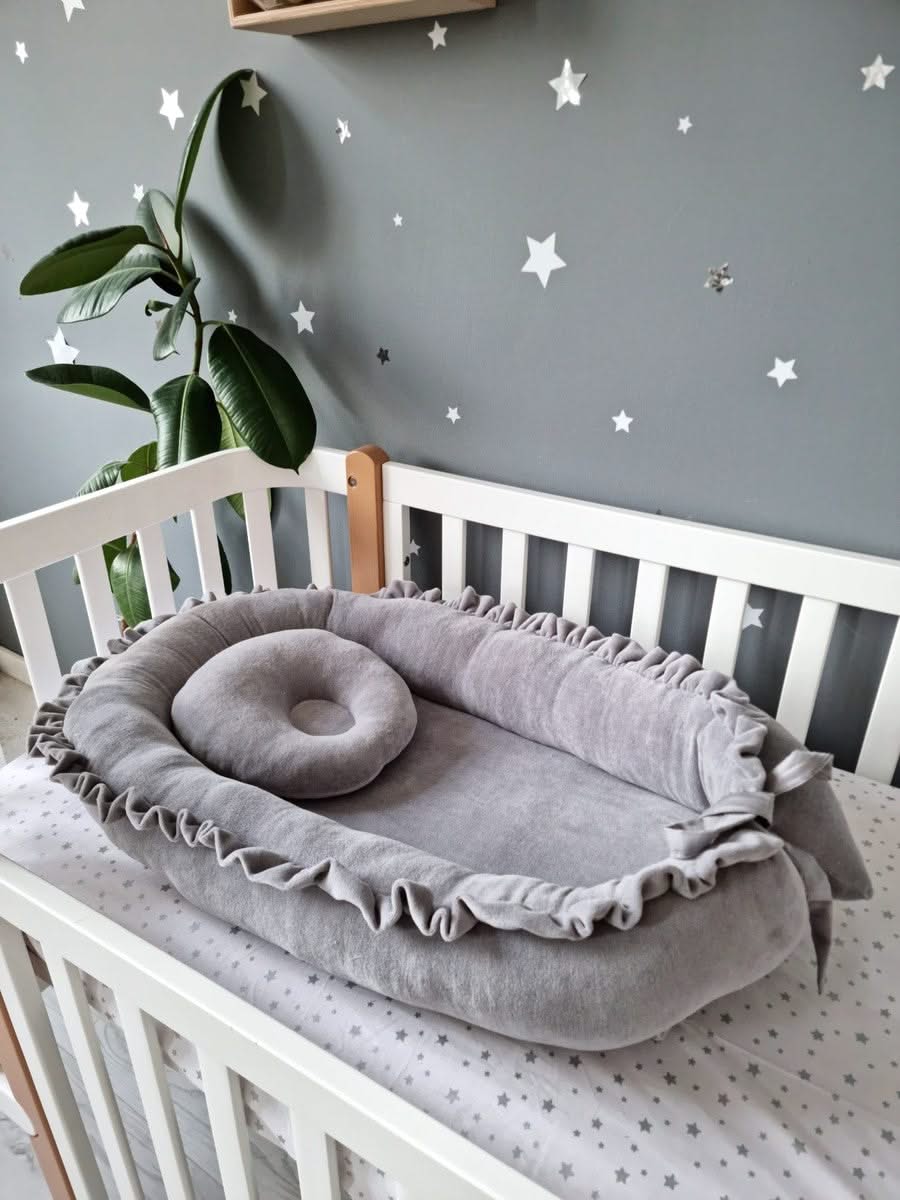 Baby boy bedding set gray for crib