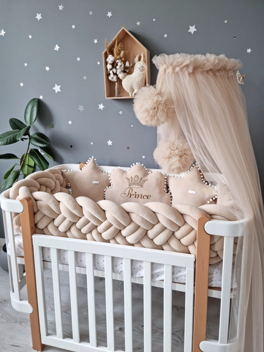 Luxury crib bumper set gender neutral. KARI studio