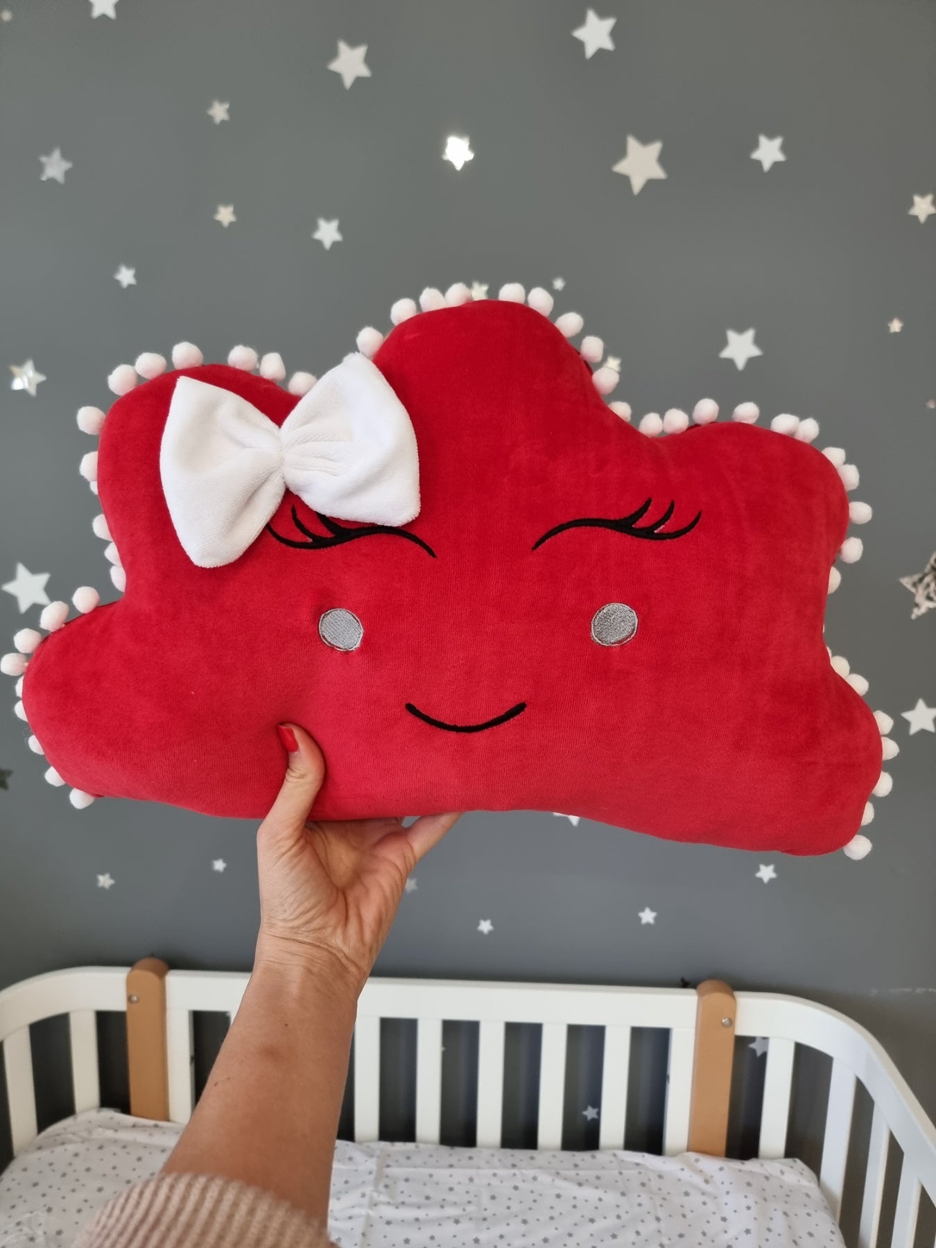 Baby pillow cloud with face. KARI studio