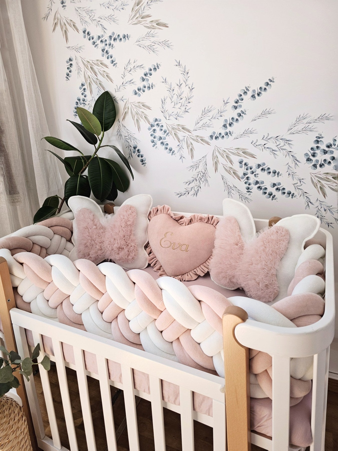 Personalized baby bedding set blush girl KariStudio