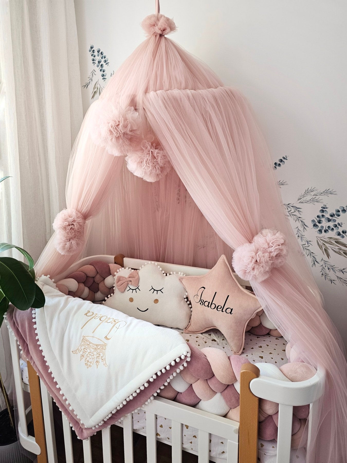 Personalized baby bedding set for girl blush 25 cm - KariStudio