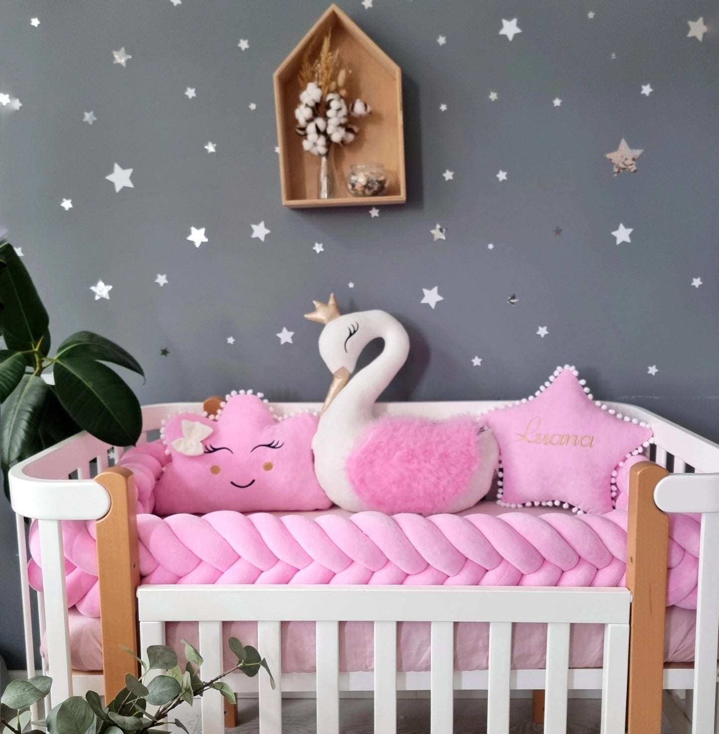 Personalized baby bedding set pink - KariStudio