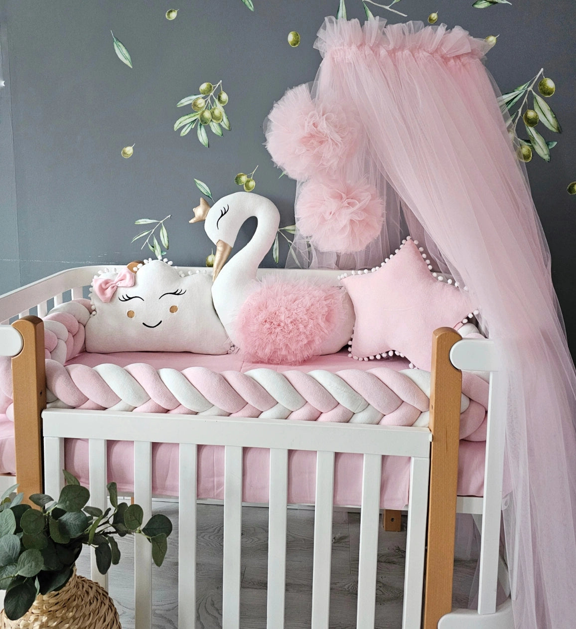 Personalized baby bedding set light pink - KariStudio