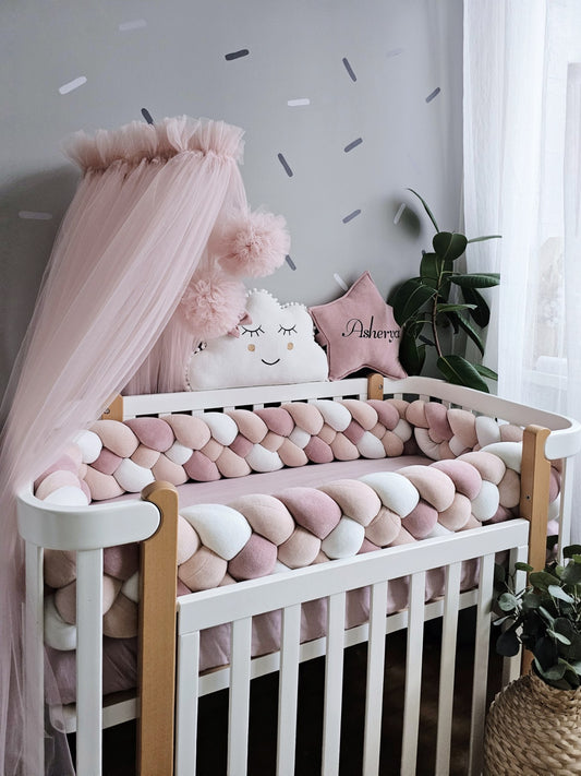 Baby bedding set for girl blush shadows