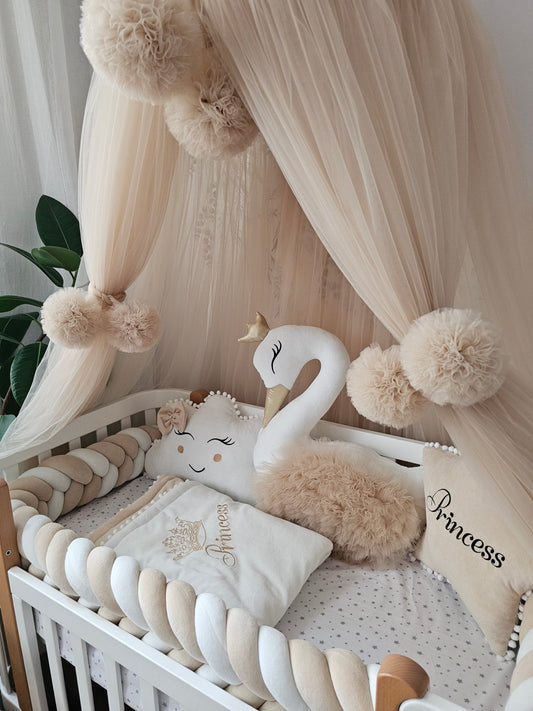 Personalized baby bedding set beige - KariStudio