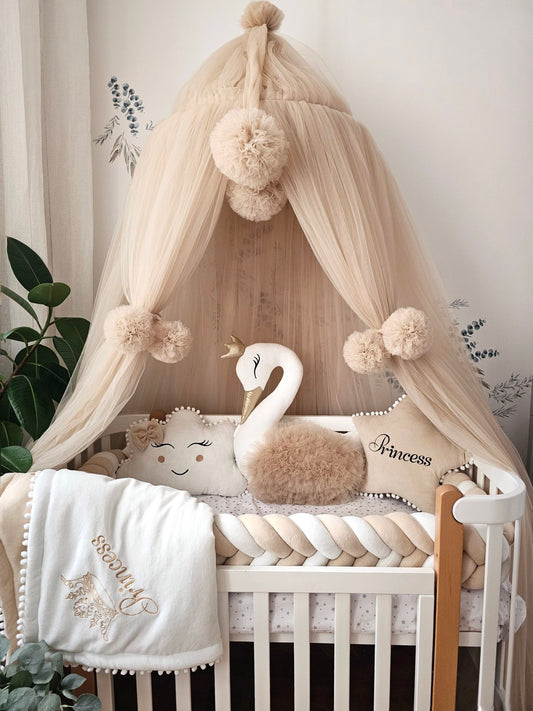 Personalized baby bedding set beige - KariStudio