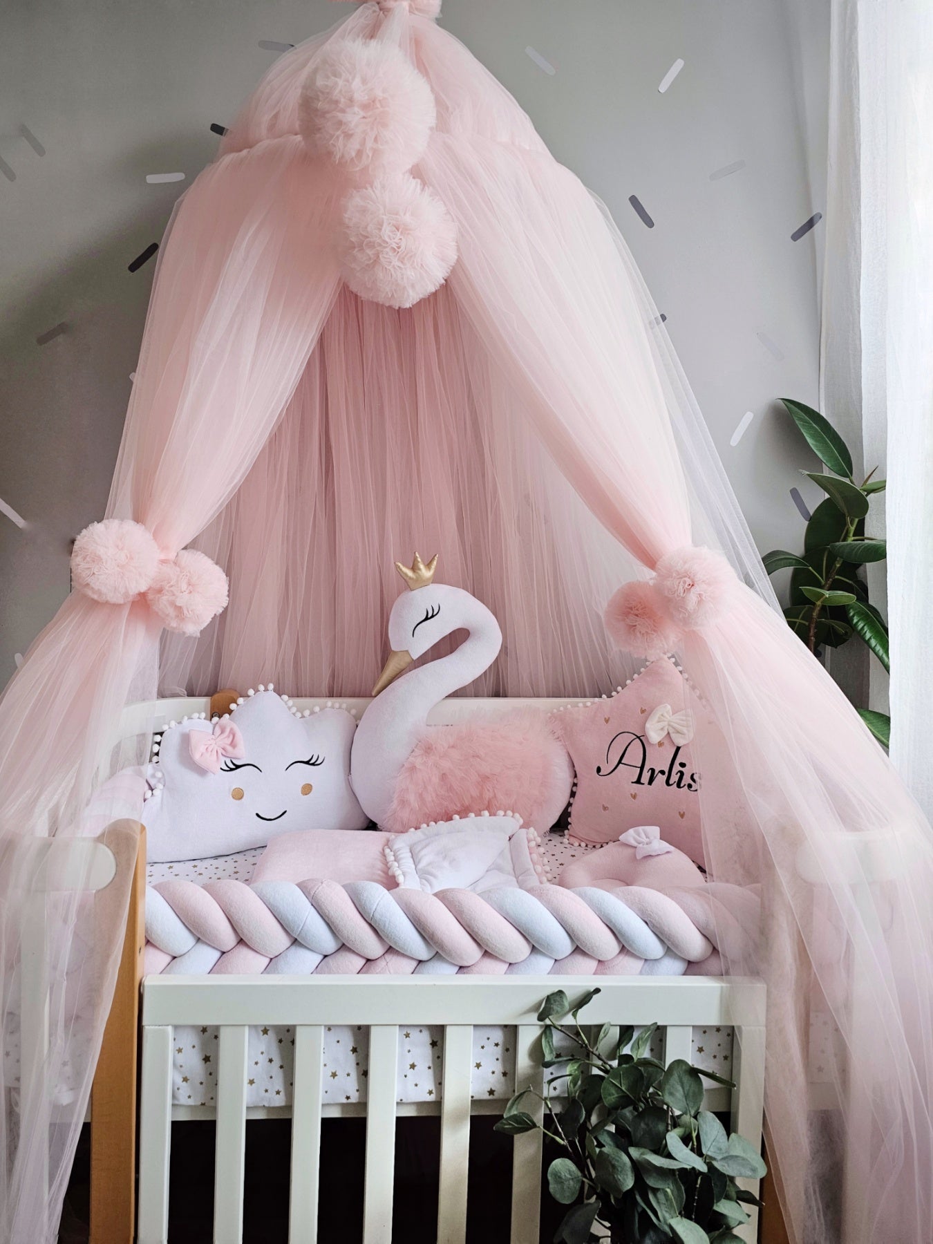 Premium baby bedding set light pink - KARI studio