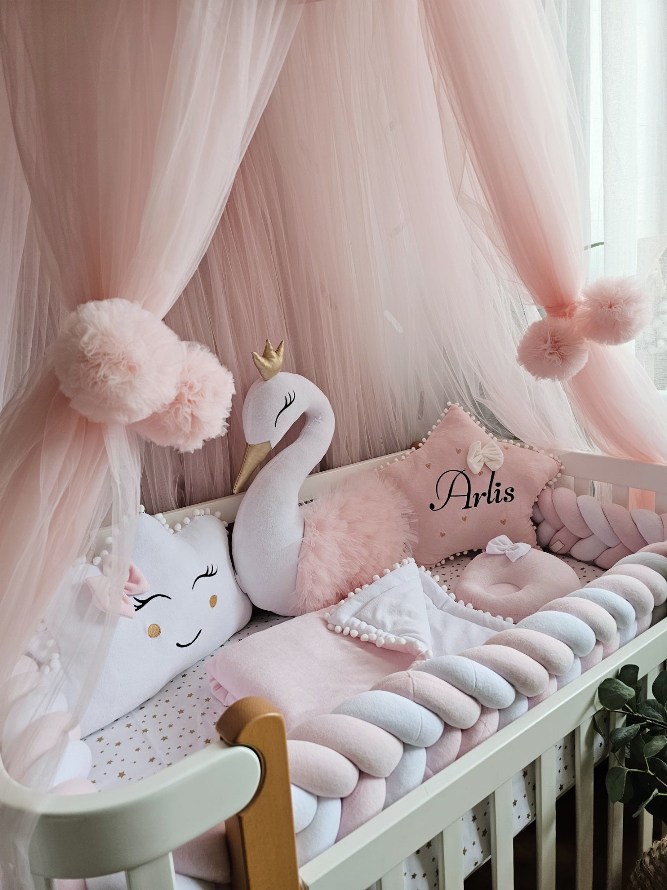 Premium baby bedding set light pink - KARI studio