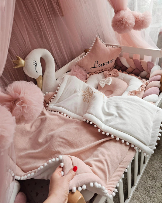 Luxury baby girl bedding crib set