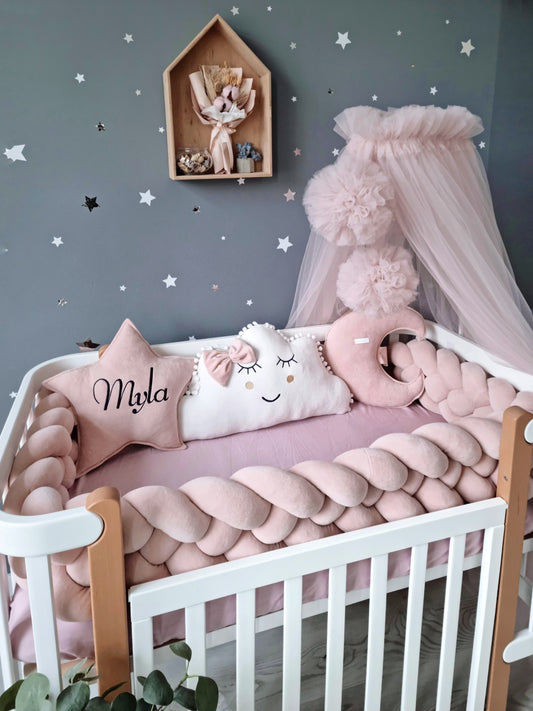 Blush baby crib bedding set