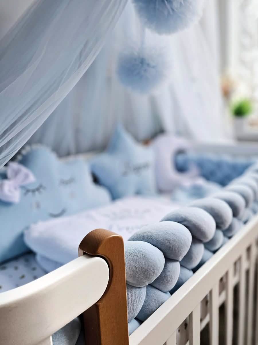 Blue baby bedding crib set for boy – KariStudio
