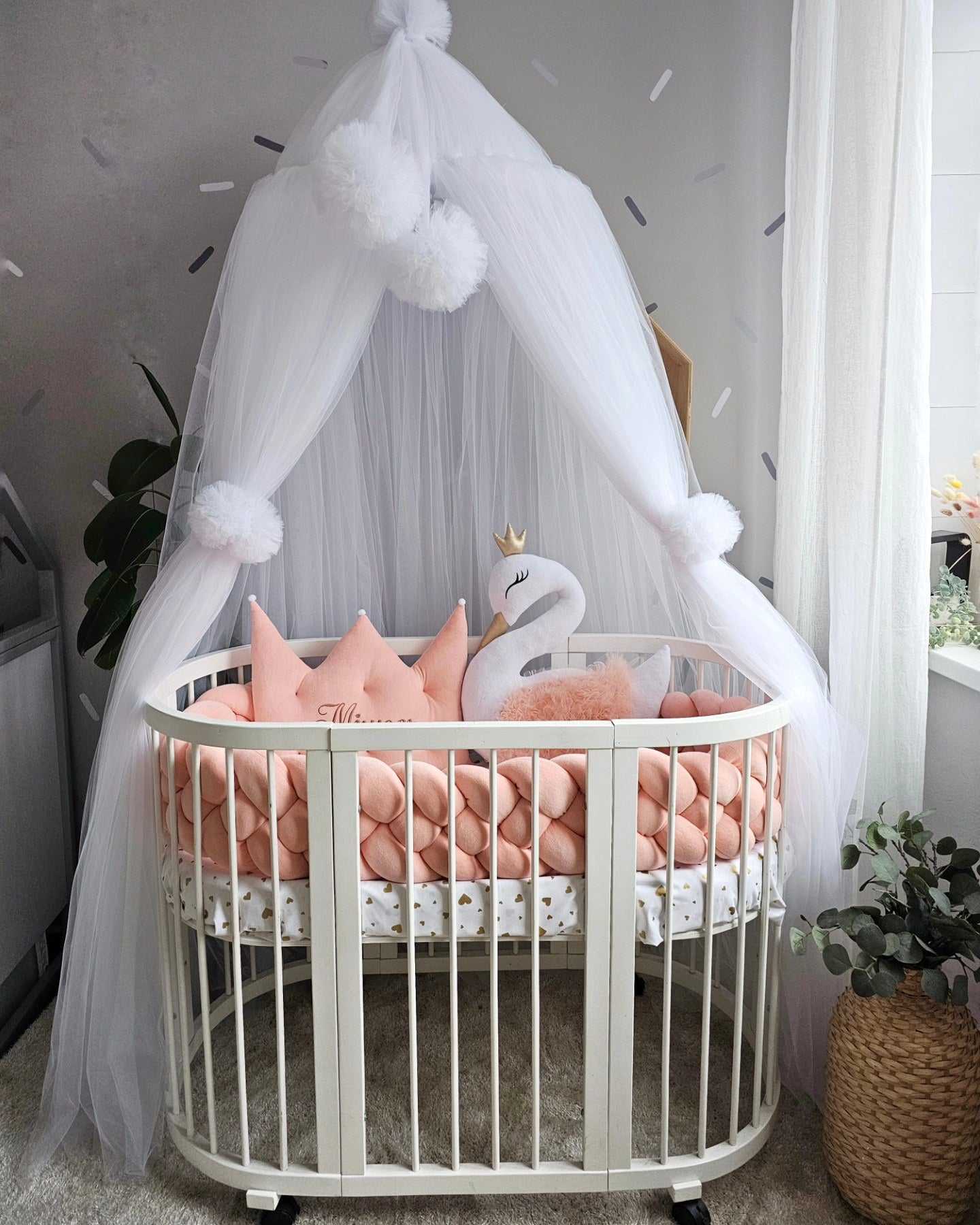 Luxury baby crib bedding set. Nursery crib decor